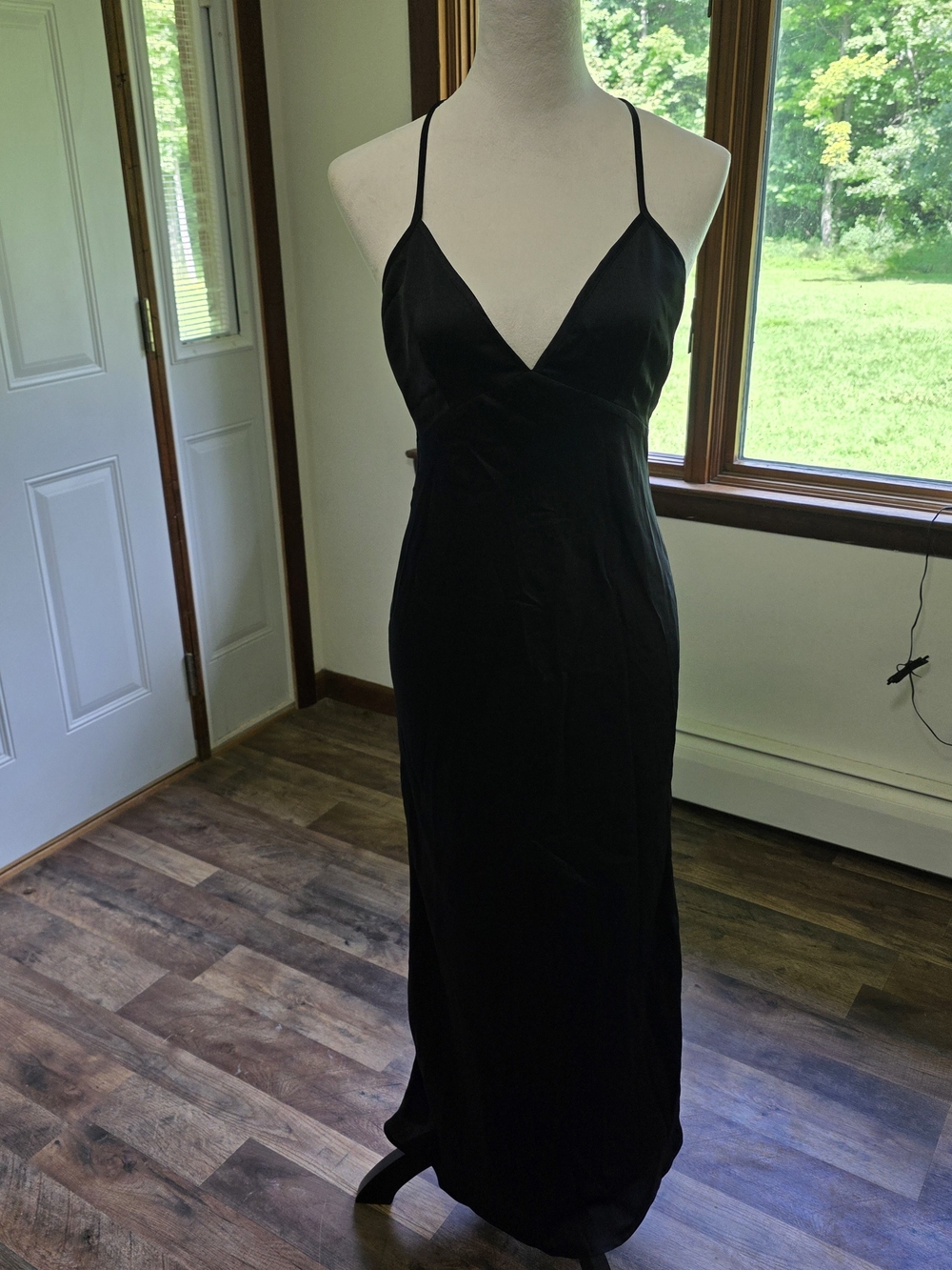 A&F Julia Slip Tie-Back Maxi Dress from Abercrombie & Fitch, Lined